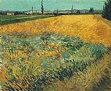 Vincent van Gogh Wheat Field with the Alpilles Foothills in the Background painting